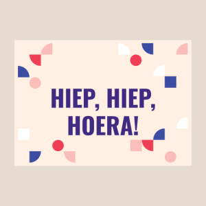Hiep, hiep, hoera! Kaartje